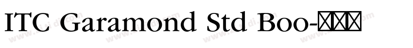 ITC Garamond Std Boo字体转换